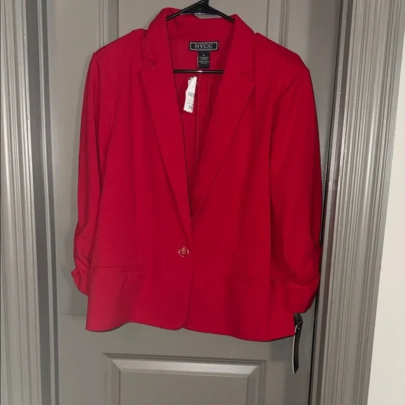 NYC Women's Vibrant Red Suit Jacket - Picture 1 of 3